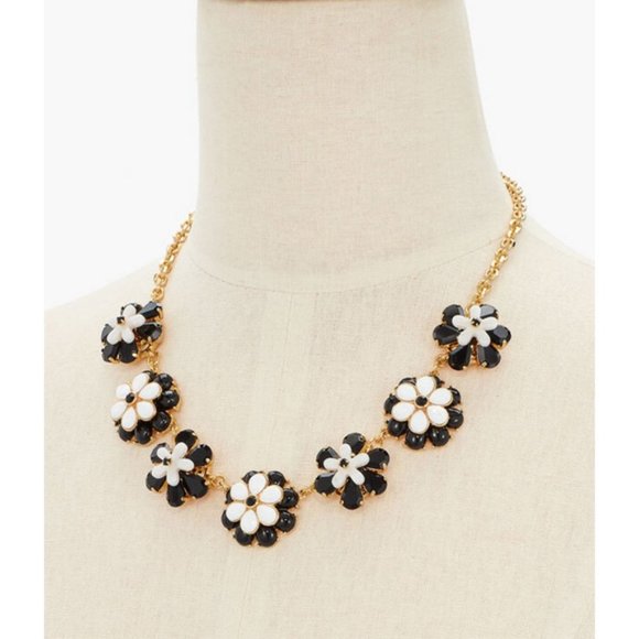 Talbots Jewelry - Talbots Black & White Floral Necklace